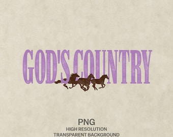 Westers christelijk ontwerp Gods land | Vintage stempelafbeelding (PNG-download)