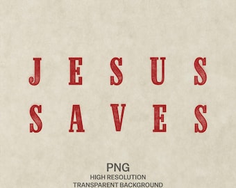 Jezus redt westers christelijk ontwerp | Vintage stempelafbeelding (PNG-download)