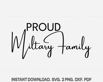 Proud Military Family SVG | Army Navy Support Design (Digital Download)
