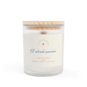 NP School Survivor Candle, Cozy Self-Care Gift, Nurse Practitioner gift, Nurse Practitioner School Graduation Gift, Future NP Gift