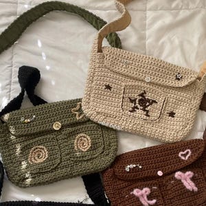 Crossbody Messenger Bag Crochet PDF Pattern