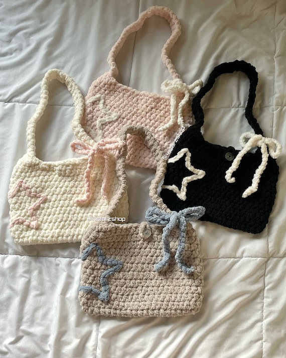 Chunky Star Shoulder Bag Crochet PDF Pattern
