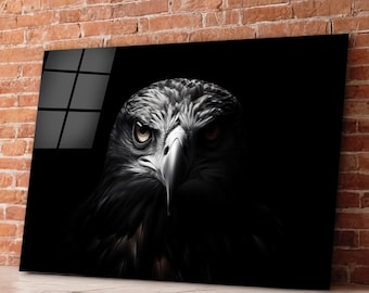 American Eagle Glass Wall Art, Eagle Tempered Glass Decor, Office Wall Art, Gifts for Him, Man Cave Decor, Wall Hangings, Valentine's Gifts