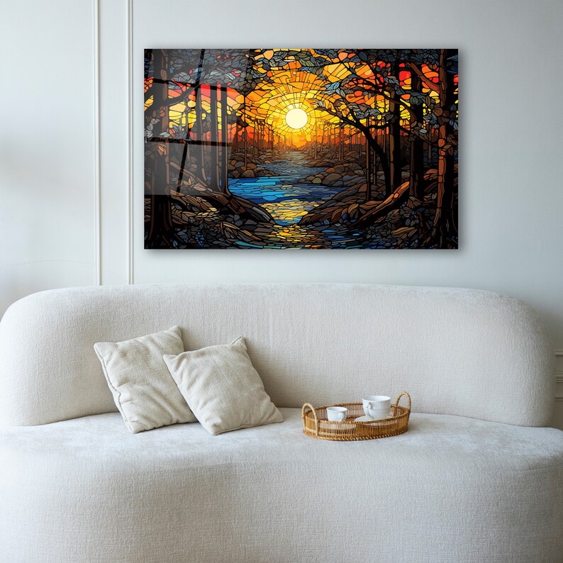 Picture of Tree of Life Tempered Glass Wall Art, Stained Glass Effect Decor ...