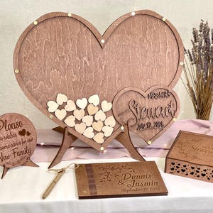 Boho Box mit Schlitz, Herzform Box, Holz Hochzeitsdeko, personalisierte Hochzeitsbox, rustikale Hochzeitsdeko, Hochzeit Box
