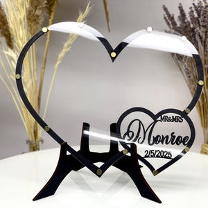 Gepersonaliseerde huwelijksceremonie decor, alternatieve bruiloft drop box, houten decoraties, hart gastenboek bruiloft, bruiloft-gastenboek kopen