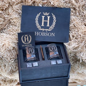 Personalized Glasses Set, Whiskey Glasses, Glass and Stones, Christmas Gift for Him, Engraved Glasses Set, Boyfriend Gift