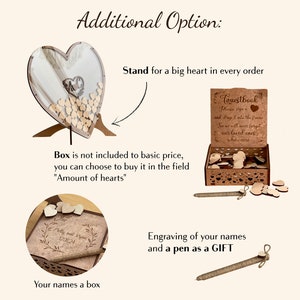 Alternative Wooden Drop Box, Heart Wedding Guest Book, Wedding Table Decor, Guest Book Wedding - Wood, Personalized Wedding Sign, Guest Book image 8