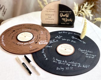Vinyl Wedding record guest book, wedding sign, retro guest book, guest book vinyl, guestbook, wedding vinyl record, guest book altrnative
