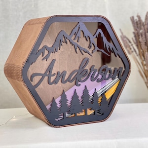 Black wedding cards box, wedding money box, hexagon card box with slot, container for wishes, hexagon card box, wooden wedding post box