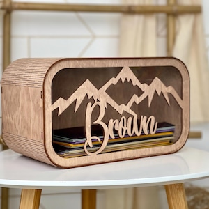 Caixa de presentes e cartões de montanha, caixa de cartões de casamento personalizada com fenda, caixa de cartões de casamento, caixa de envelope para casamento