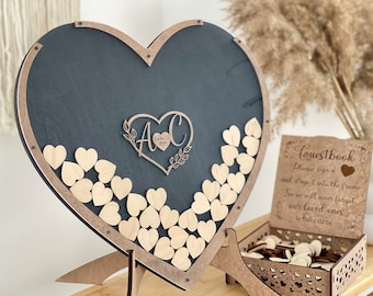Wedding Guest Book Alternative, Wedding Guestbook, Heart Guest Book, Spring Wedding Decor, Rustic Wedding Decor, Buy Wedding Guest Book