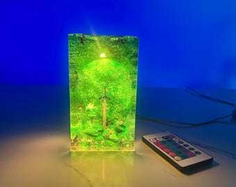 Imperfect - マスターソードとサイレントプリンセスフラワーナイトライト、樹脂製木製ランプ、ゲーム装飾、LoZ / TOTK / BOTW、新学期ギフト