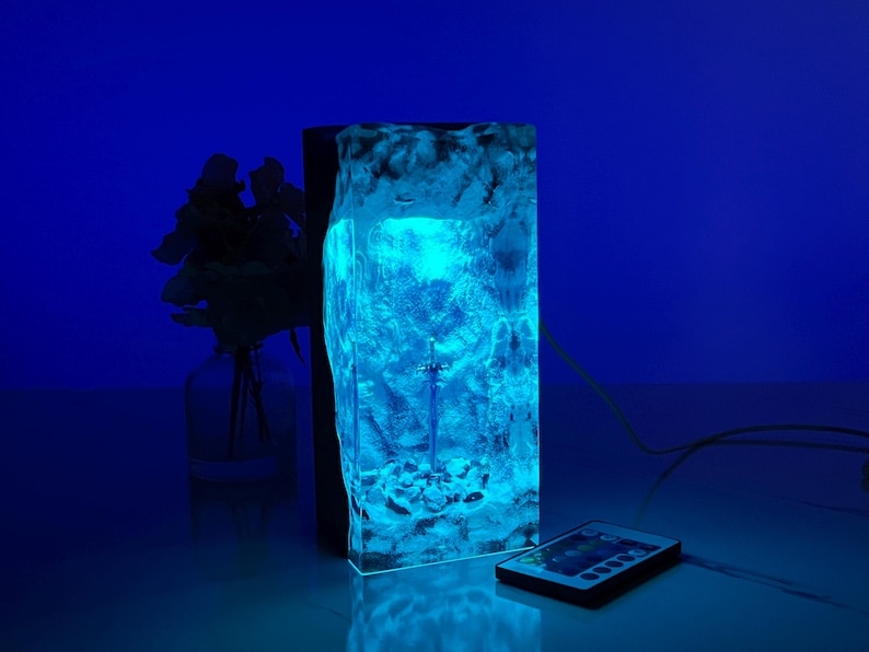 WOW Frostmourne Sword Resin Wood Nigth lights, Perfect Birthday Gift, Father's Day Gift for Him image 18