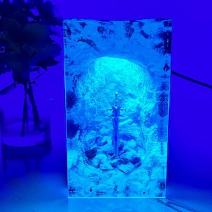 WOW Frostmourne Sword Resin Wood Nigth lights, Perfect Birthday Gift, Father's Day Gift for Him image 1