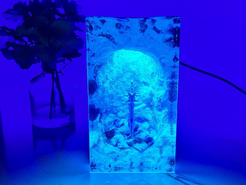 WOW Frostmourne Sword Resin Wood Nigth lights, Perfect Birthday Gift, Father's Day Gift for Him image 1