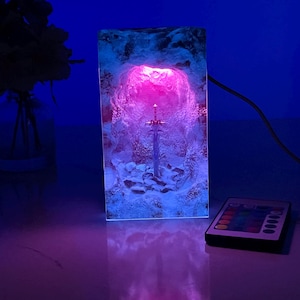WOW Frostmourne Sword Resin Wood Nigth lights, Perfect Birthday Gift, Father's Day Gift for Him image 15