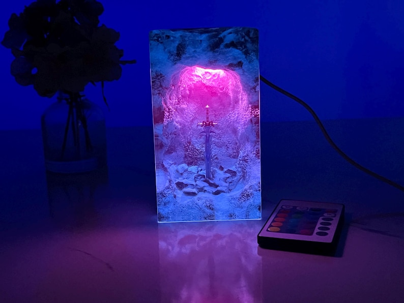 WOW Frostmourne Sword Resin Wood Nigth lights, Perfect Birthday Gift, Father's Day Gift for Him image 15