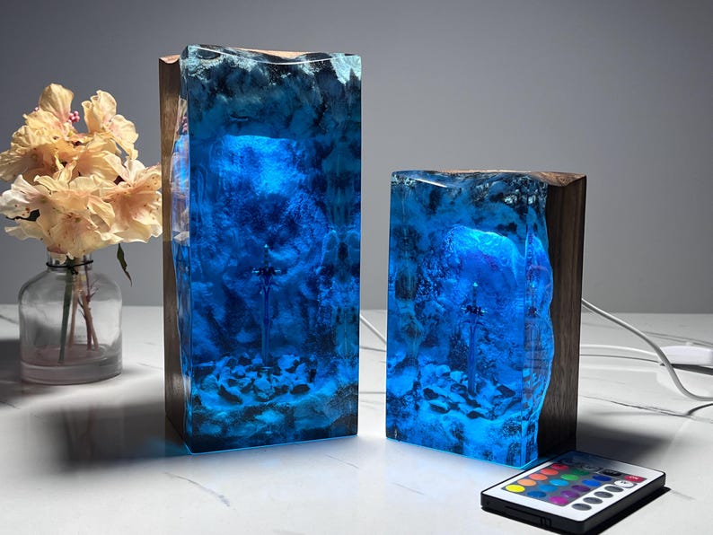 WOW Frostmourne Sword Resin Wood Nigth lights, Perfect Birthday Gift, Father's Day Gift for Him image 3