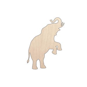 Elephant Wooden Cutout Blank, Unfinished Wood Elephant Shape for Crafts, DIY Safari Animal Decor, Nursery Wall Art, Rustic Jungle Decoration