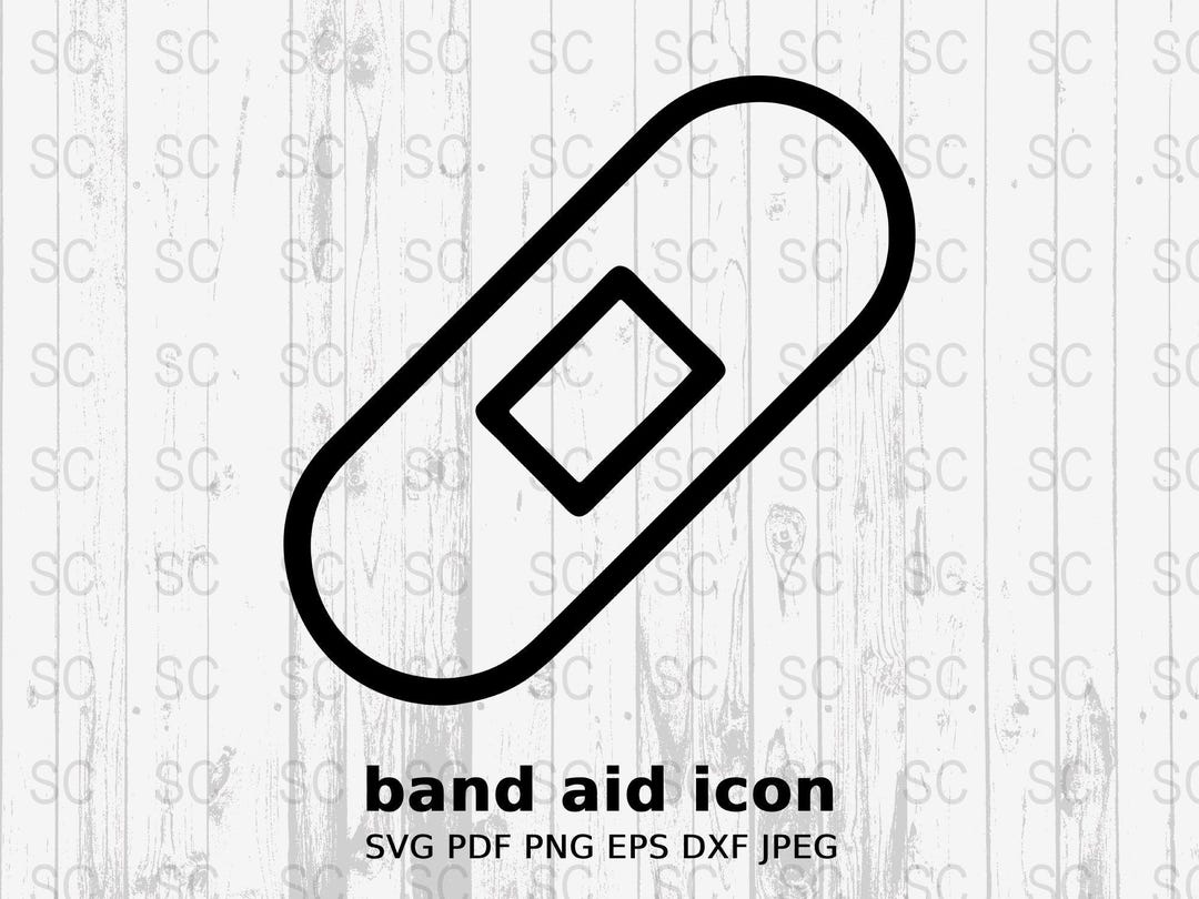 Band Aid Icon SVG, First Aid Icon Clipart, Medical Icon Cut File ...