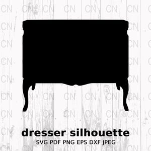 Dresser Silhouette SVG, Furniture Clipart, Bedroom Decor Vector, Home Design Digital Cut File