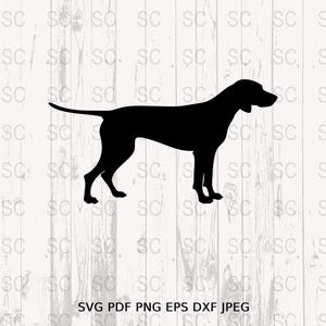 Hungarian Vizsla Silhouette SVG, Dog Breed Clipart, Hunting Dog Vector, Pet Digital Cut File
