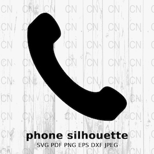 Phone Silhouette SVG, Mobile Device Clipart, Smartphone Vector, Communication Digital Cut File