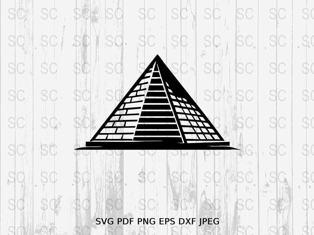 Great Pyramid of Giza Silhouette SVG, Egyptian Landmark Clipart ...