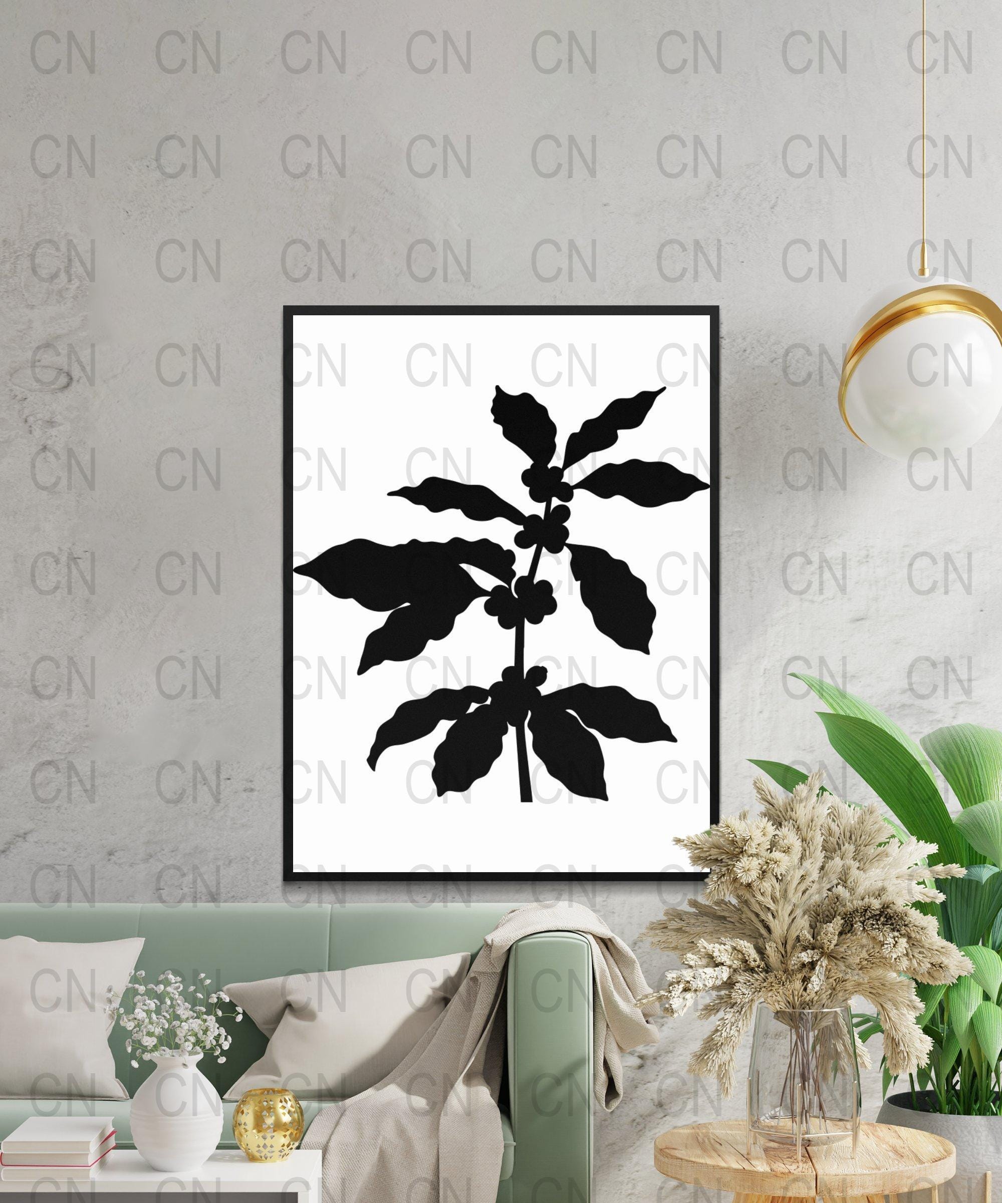 Coffee Tree Silhouette SVG, Coffee Plant Clipart, Nature Vector ...
