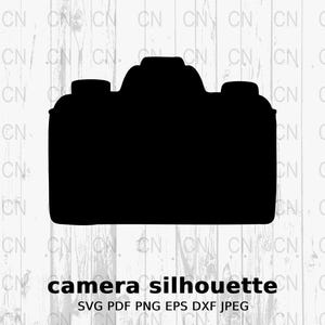 Camera Silhouette SVG, Photography Clipart, Camera Icon Vector, Digital Media Digital Cut File