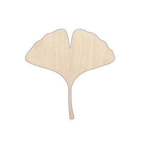 Ginkgo Leaf Wooden Cutout Blank, Unfinished Wood Leaf Shape for Crafts, DIY Nature Decor, Rustic Wall Art, Autumn Decoration, Craft Supplies
