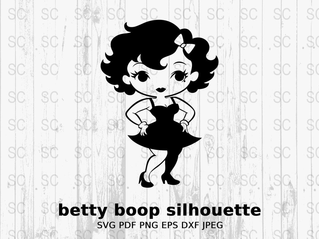 Betty Boop Silhouette Svg Cartoon Icon Clipart Vintage Character