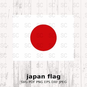 Japan Flag SVG | National Flag Clipart | Digital Japan Design | Japan Flag Cut File | Country Flag Vector Art