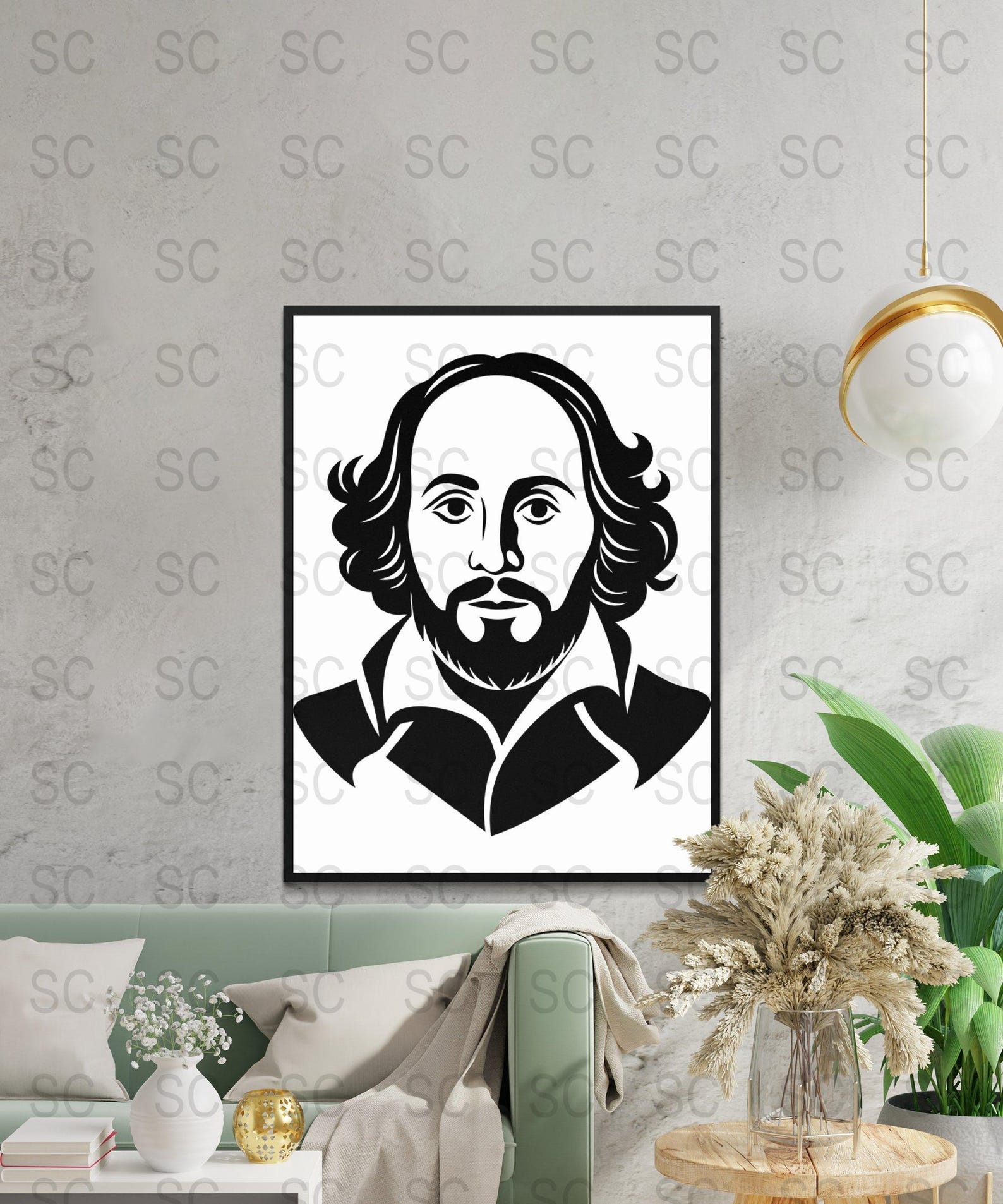 William Shakespeare Silhouette SVG, Literary Icon Clipart, Famous ...
