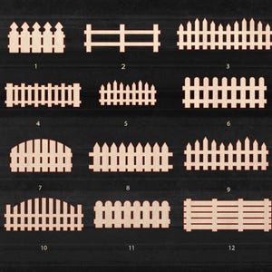 Unfinished Wood Picket Fence – DIY Craft Fence for Home Decor, Garden Projects, and Miniature Scenes