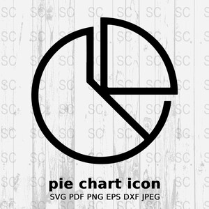 Cirkeldiagram pictogram SVG, pictogram gegevensvisualisatie clipart, Analytics pictogram gesneden bestand, grafiek symbool PNG, Cricut lasergravure, DXF vector download