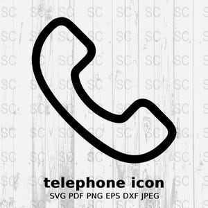 Telephone Icon Silhouette SVG, Landline Clipart, Communication Symbol Vector, Digital Cut File