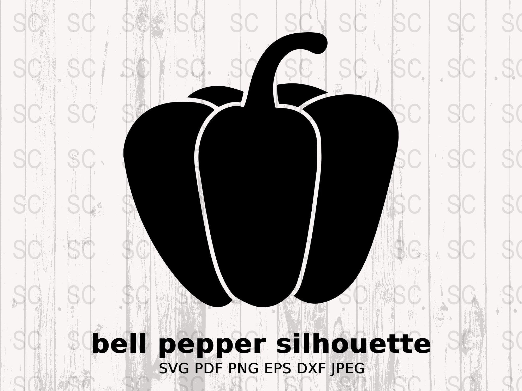 Bell pepper drawing - Etsy México, image size:2000x1500