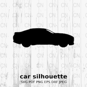 Car Silhouette SVG, Vehicle Clipart, Auto Design Vector, Transportation Digital Cut File