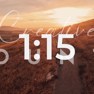 5-Minute Countdown Timer: Church Events, Zoom, YouTube (MP4 Digital Download)