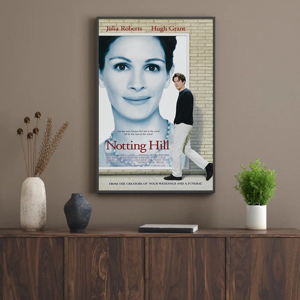Notting Hill Movie Poster, High quality print, Canvas material poster, Colour Print, Home Decor Wall Art, Keepsake