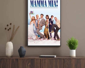 Mamma mia! Poster di film, poster in materiale su tela, stampa a colori, decorazioni murali per la casa, stampa artistica su tela di alta qualità, decorazione della stanza