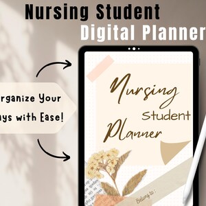 Nursing Student Planner, Nursing Notes, Editable Planner, Nursing Cheat Sheet, Digital Planner Nursing, Nursing Planner, Digital Planner