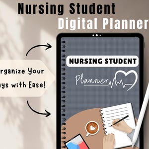Nursing Student Planner, Nursing Notes, Editable Planner, Nursing Cheat Sheet, Digital Planner Nursing, Nursing Planner, Digital Planner