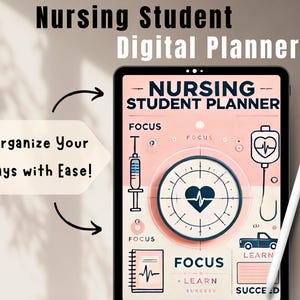 Nursing Student Planner, Nursing Notes, Editable Planner, Nursing Cheat Sheet, Digital Planner Nursing, Nursing Planner, Digital Planner