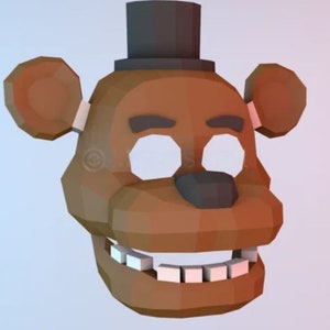 Freddy Fazbear Mask Paper Craft DIY Freddy Fazbear Mask Template Paper ...