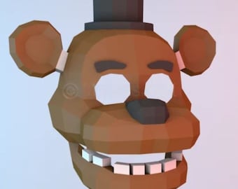 フレディ ファズベア マスク ペーパー クラフト DIY フレディ ファズベア マスク テンプレート 紙マスク、マスク、3D マスク、ファイブ ナイツ アット フレディのマスク テンプレート
