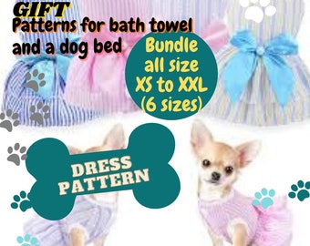 Dog Dress Sewing Pattern pdf | DIY Pet Clothes | XS-XXL Sizes | Puppy Dress Pattern | Instant Download | Dog Clothes Sewing Pattern