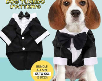 2024 Dog Tuxedo Pattern Size XS-XXL, Dog Clothes, Dog Clothing Pattern, Dog Tuxedo, Sewing Pattern